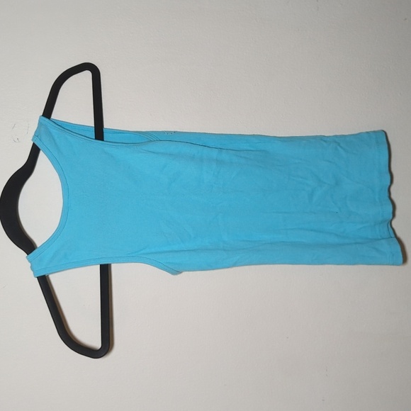 Tiffany Blue Just Married Tank Top 100% Cotton Women's Size M - Picture 2 of 4